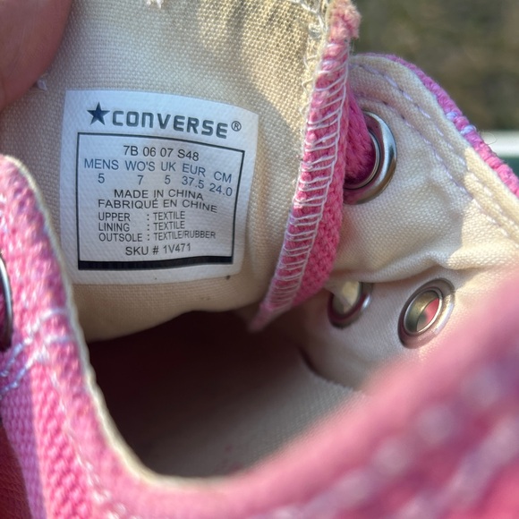 Converse Pink Canvas Sneakers - Picture 6 of 9